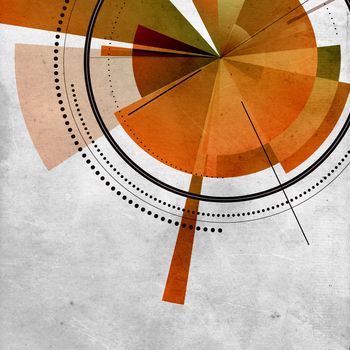 Old paper background with circular abstract design