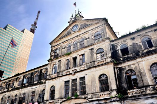 Bangrak Fire Station, Historical Fire Station in Bangkok, Thailand, hdr processing 