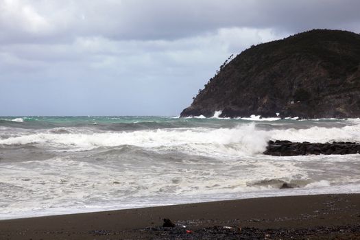 Waves in a stormy day