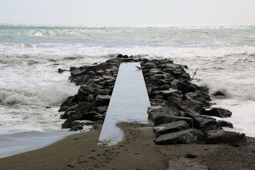 Waves in a stormy day