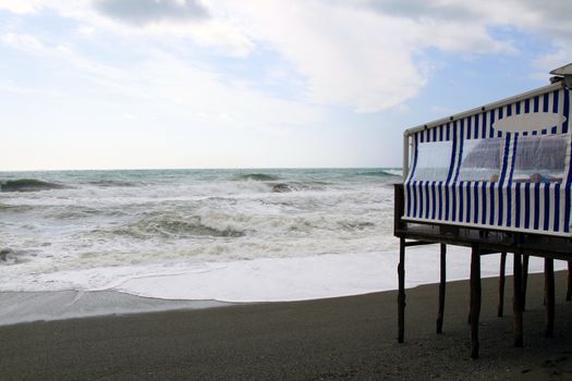 Waves in a stormy day