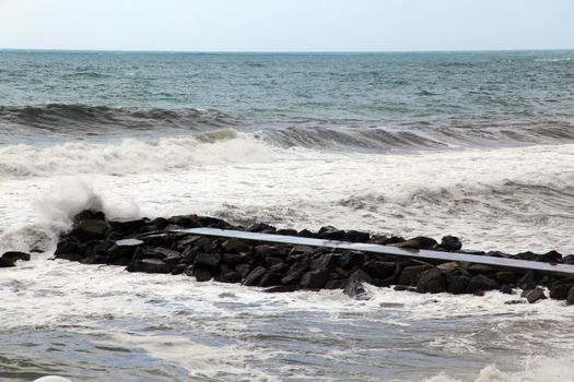 Waves in a stormy day