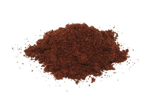 Ground cloves, isolated on a white background