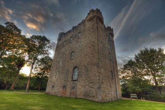 Alloa tower rear view in Alloa Scotland.