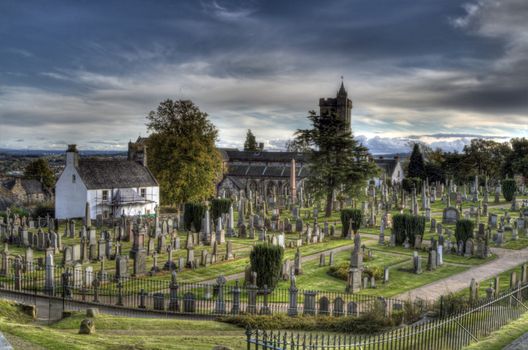 Ancient Spooky Graveyard in Stirling, Scotland UK