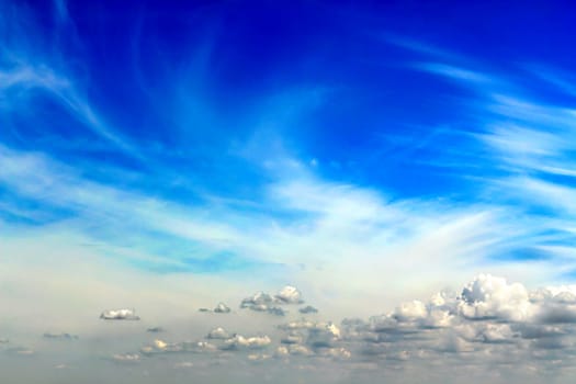 summer afternoon sky with clouds in the background