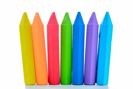 colorful eraser on white background isolated