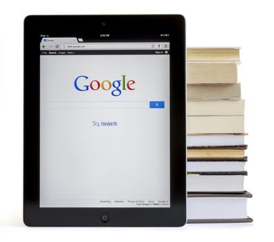 Google on Ipad 3 on books