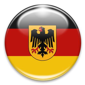 german flag button isolated on white