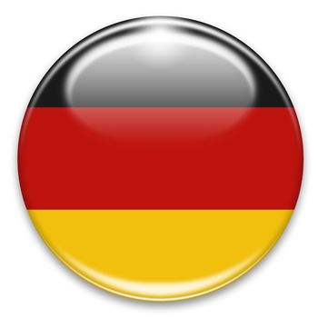 german flag button isolated on white
