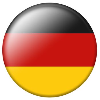 german flag button isolated on white background
