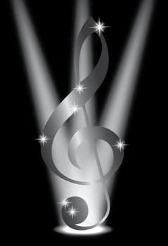 abstract music background with musical key,