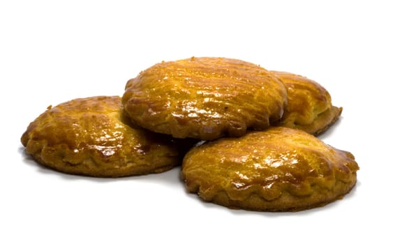 apple cakes isolated on white