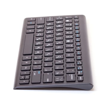 Black computer keyboard isolated on a white background