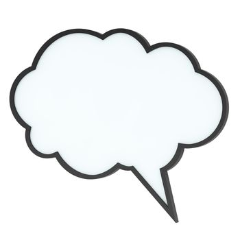 Empty high-quality speech bubble or tag cloud on white