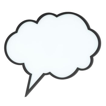 Empty high-quality speech bubble or tag cloud on white