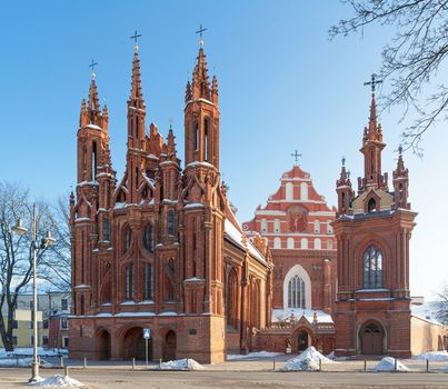 St. Anne's and St. Francis and St. Bernardino Churches - a landmark in Vilnius, The capital of Lithuania