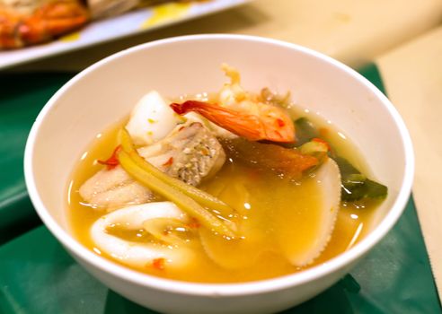 Spicy and sour Mixed Seafood Soup