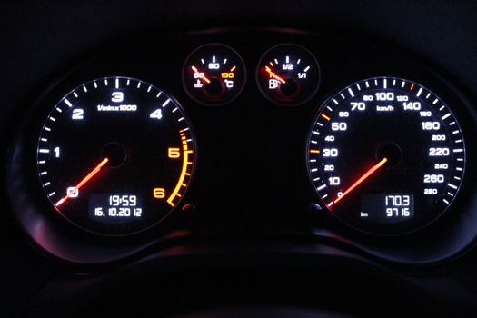 Speedometer of the car