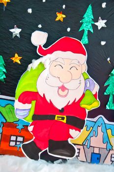 santa claus artwork from water color