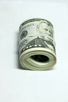 Fifty dollars isolate on the white background