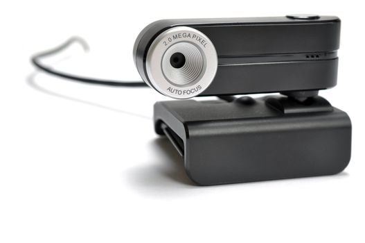 Front-view of a web-cam on a solid white background 