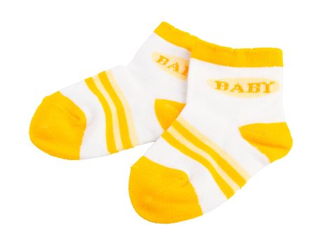 baby socks on a background