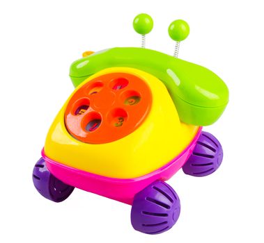 Baby toy on the white background