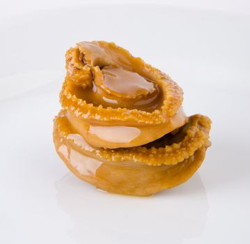 Abalones. Chinese cuisine abalone on the background.