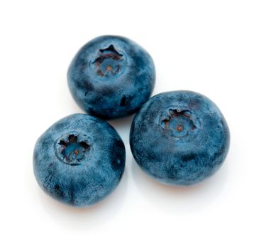 Blueberry close up isolated on white 