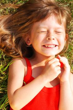 Little cute girl outdoor portrait