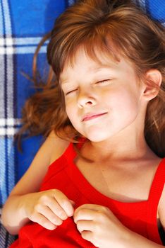 Little cute girl outdoor portrait