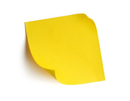 Yellow blank post-it note 