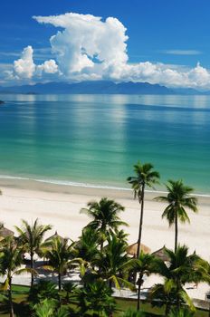 Beach Scene, Tropics, Pacific ocean