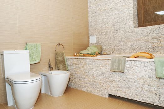 Bathroom interior in private house