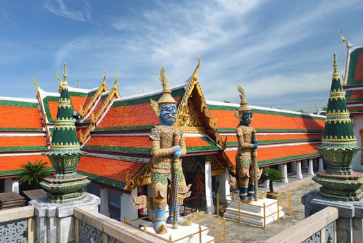 Thailand, Bangkok. Temple against sky.