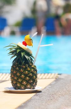 Cocktails near the swimming pool