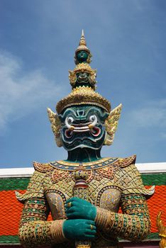 Thailand, Bangkok. Temple against sky.