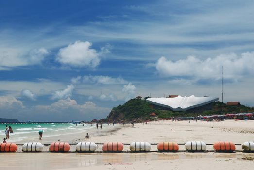 Tropical beach scene, Pacific ocean