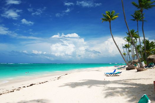 Beautiful caribbean beach in Dominican Republic