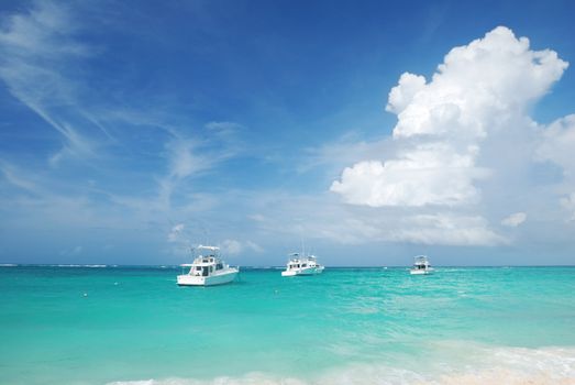 Beautiful caribbean beach in Dominican Republic