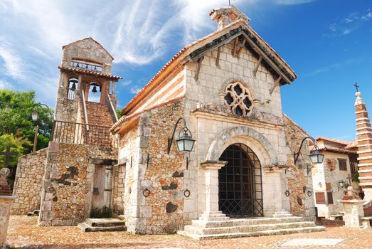 Old church in colonial town