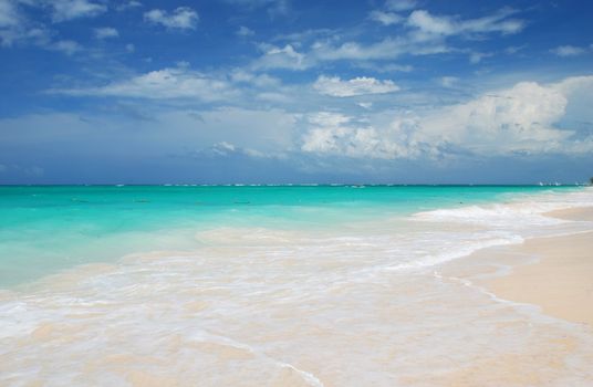 Beautiful caribbean beach in Dominican Republic