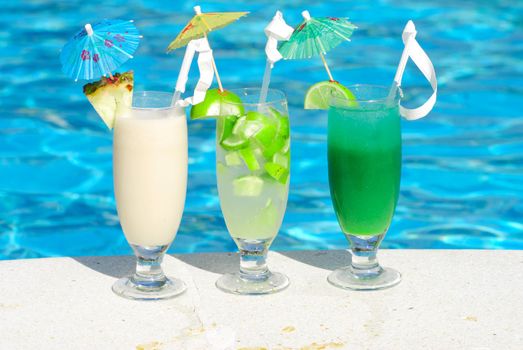 Cocktails near the swimming pool