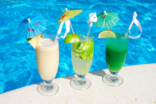 Cocktails near the swimming pool