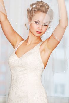 Bride getting ready before the ceremony