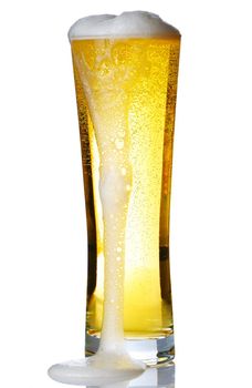 Beer glass isolated on white