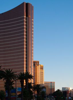 Buildings on the Las Vegas Strip in the afternoon