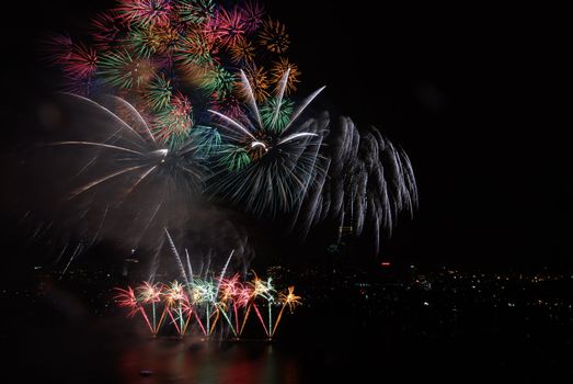 July 4 celebration in Boston from a high angle