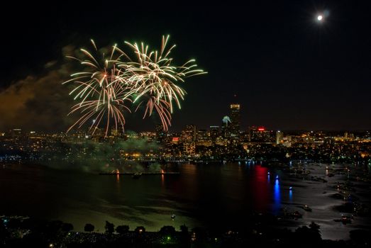 The 4th of July celebration in Boston, Massachusetts